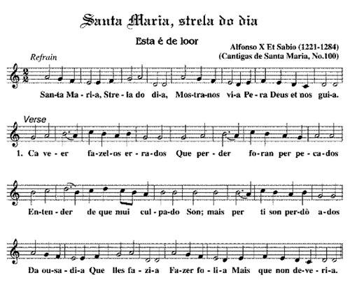 Santa Maria strela do dia – Alfonso X Santa Maria Strela do dia